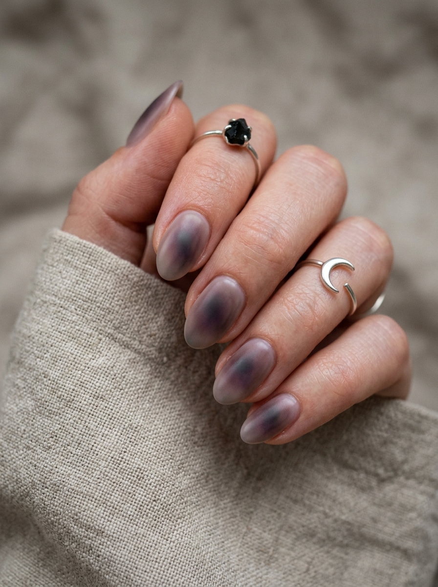Smoky Aura Witchy Nails als Witchy Nails Inspiration 2026